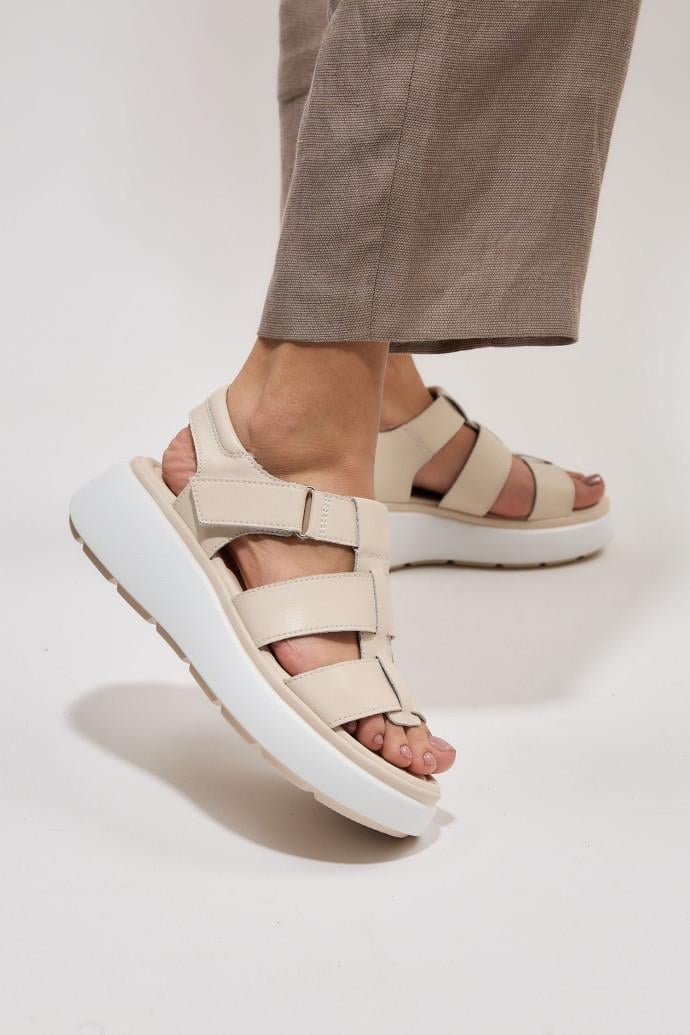 Босоножки женские ALLSY кожаные р. 36 Бежевый (195210)