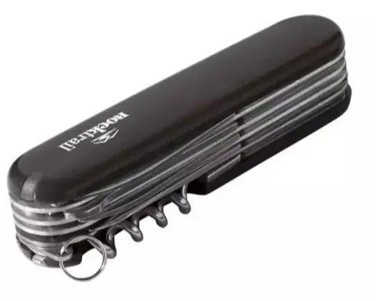 Ніж туристичний складаний Rocktrail багатофункціональний Чорний (IAN439416)