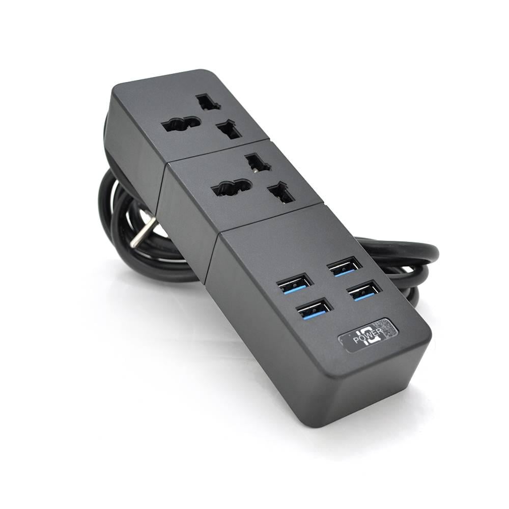 Фільтр мережевий ТВ-Т07 2 розетки/4 USB 2500W перетин 3х0,75 мм 2 м Box Black (34839) Фільтр мережевий ТВ-Т07 2 розетки/4 USB 2500W перетин 3х0,75 мм 2 м Box Black (34839)