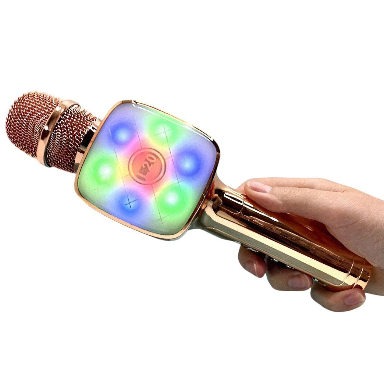 Караоке-микрофон L20-1 Bluetooth USB на аккумуляторе Розовый - фото 3 Караоке-микрофон L20-1 Bluetooth USB на аккумуляторе Розовый - фото 3