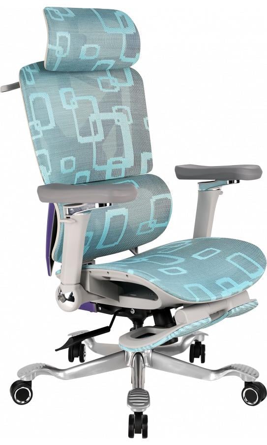 Кресло геймерское GT Racer X-900 Grey/Violet/Blue (35938304)