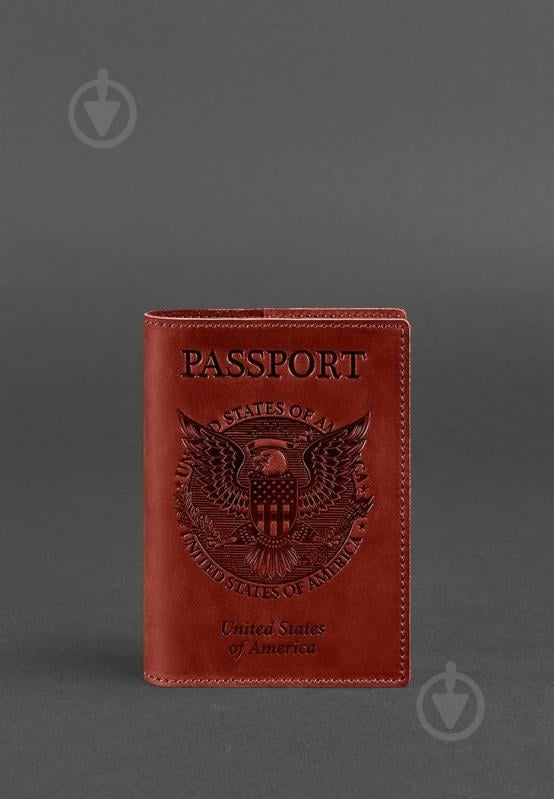 Обкладинка для паспорта BlankNote з американським гербом Коричневий (BN-OP-USA-coral)