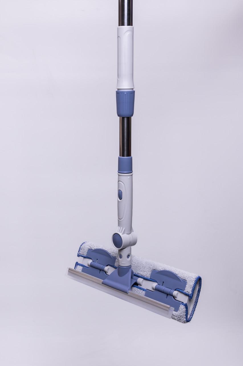 Швабра универсальная с металлической ручкой и сменной плоской насадкой для плитки/ламината/линолеума (HP-35015-30) - фото 2