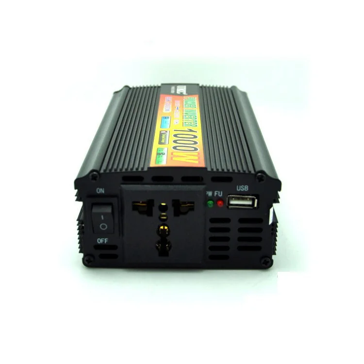 Перетворювач інвертор UKC SSK-1000W 12V-220V 50Hz кліщі Чорний - фото 3