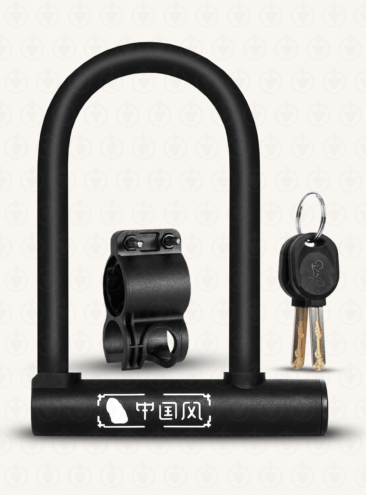 Замок WEST BIKING u-lock стальной для велосипеда/самоката/коляски Черный (73569)