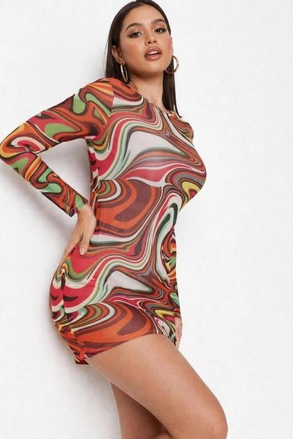 Платье Missguided 10266589 one size Разноцветный