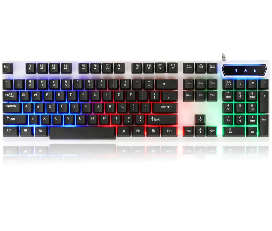 Клавиатура игровая UKC DX750 с RGB подсветкой проводная USB (8930)