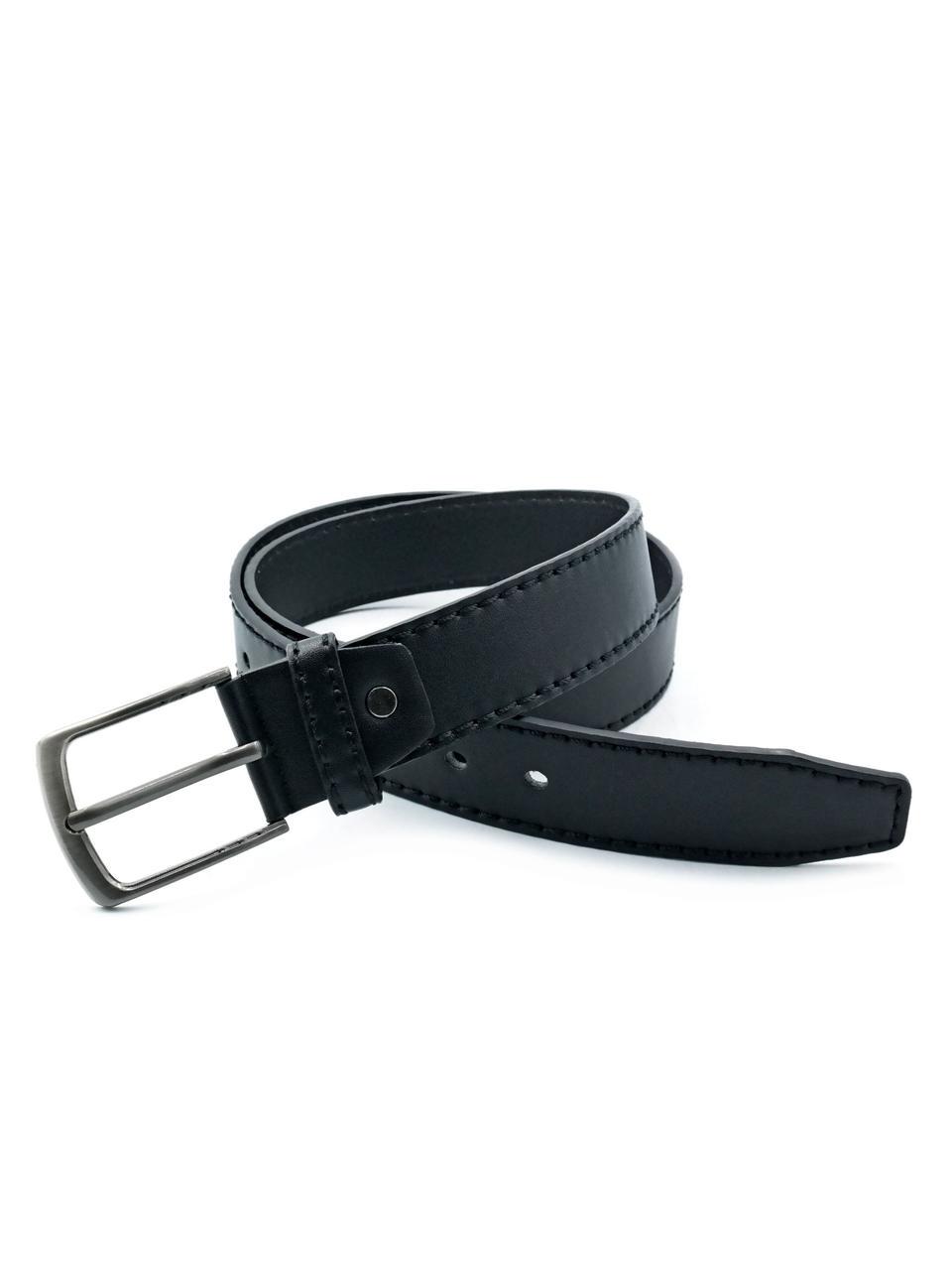 Ремень мужской Weatro из экокожи 3,8х115 см Черный (nwkz-38mm-ua-025)
