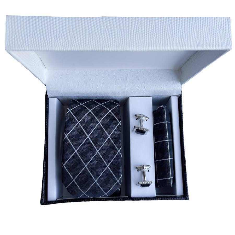 Подарочный мужской набор Silk Route галстук/запонки/платочек (769)