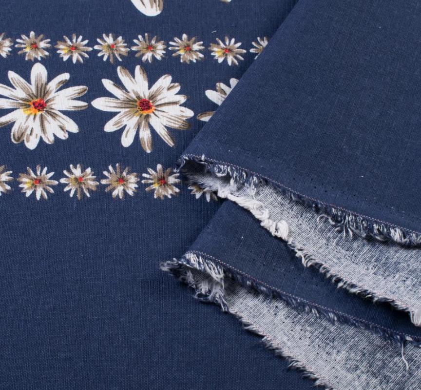 Тканина льон ширина 150 см Синій (12622.003)