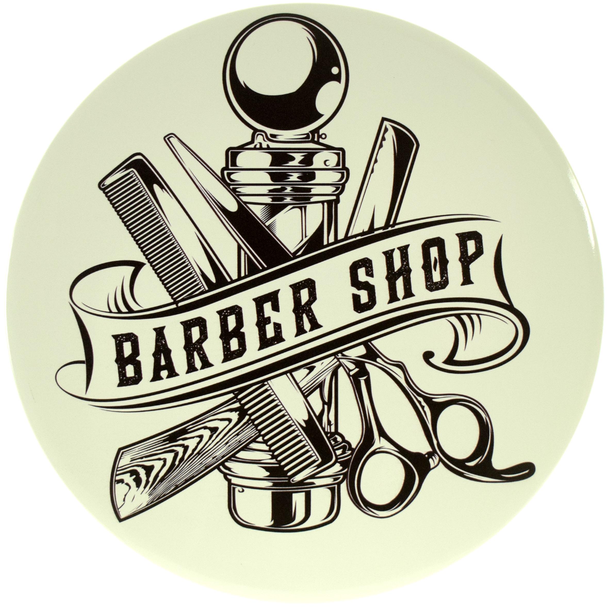 Табличка металева "Barber Shop" 30 см (ms-104166)