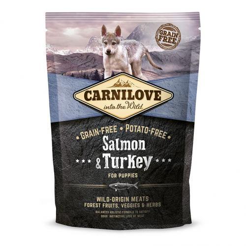 Корм сухой Carnilove Salmon&Turkey для щенков всех пород лосось и индейка 1,5 кг