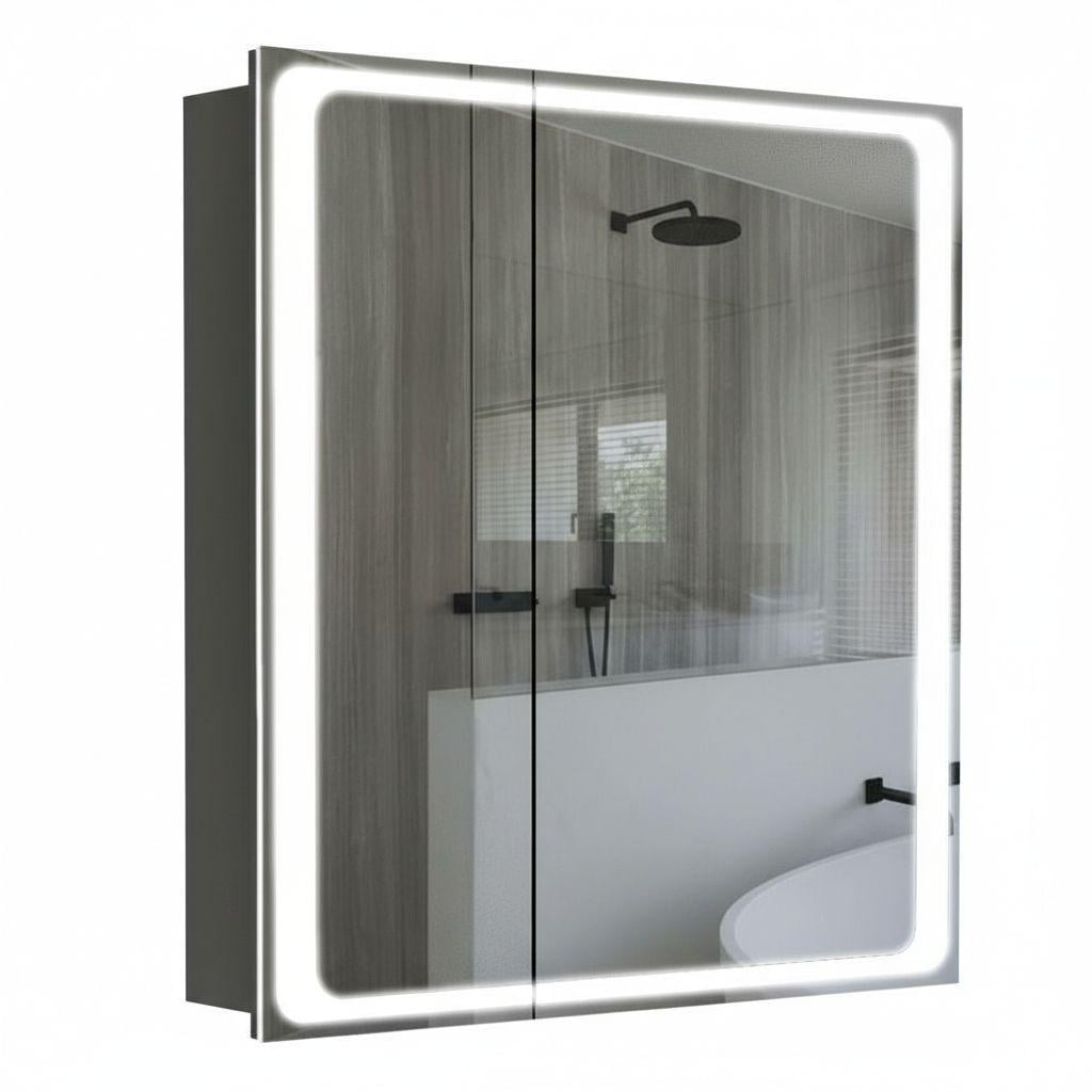 Шкаф зеркальный Aquarius Modena с LED подсветкой 70 Графит (11747)