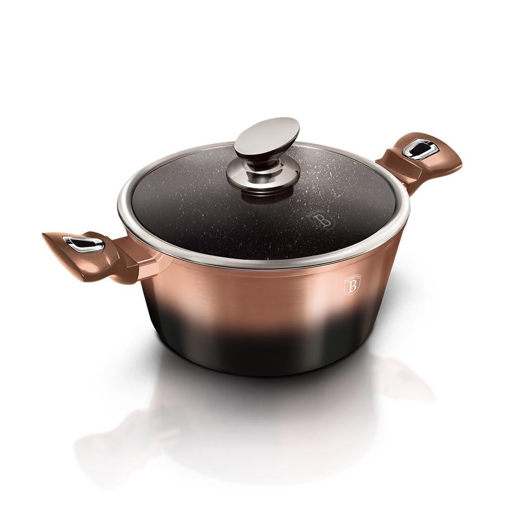 Кастрюля Berlinger Haus Rose Gold Noir Metallic Line BH-6109 6,1 л 28 см (105080)