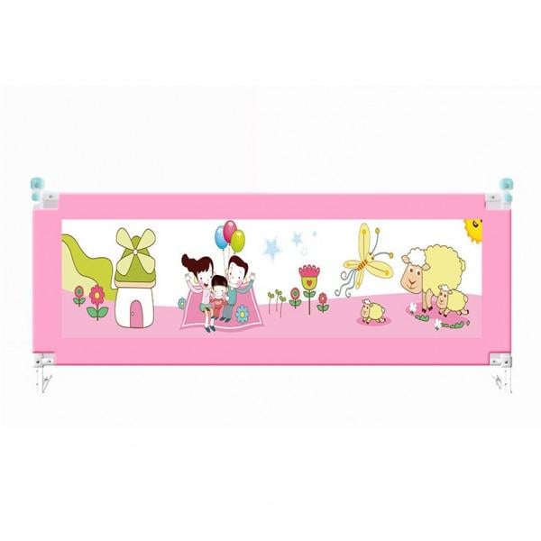 Защитный бортик для кровати Baby Gift с наружным карманом-сеточкой 150 см Розовый (Protection-07)