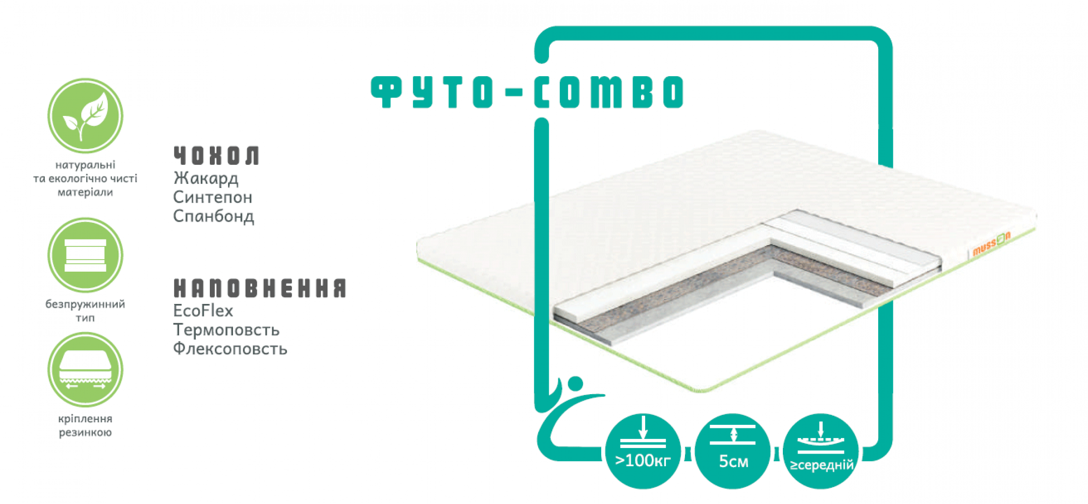Матрас ортопедический Футо Combo 70x200 см - фото 3