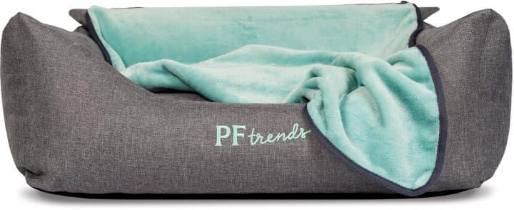 Лежак для животных Природа Pet Fashion Prime с пледом 66x52x24 см Серый (PR241757)