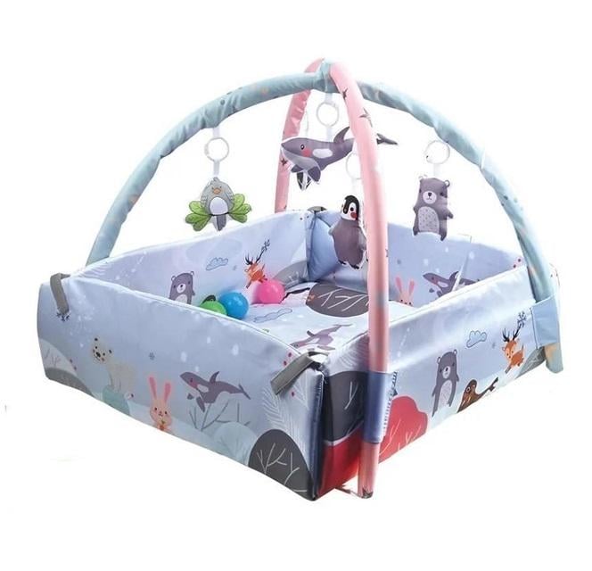 Коврик игровой Activity Gym is Ball Pit раскладной/5 погремушек/набор шариков Multicolor (139304)