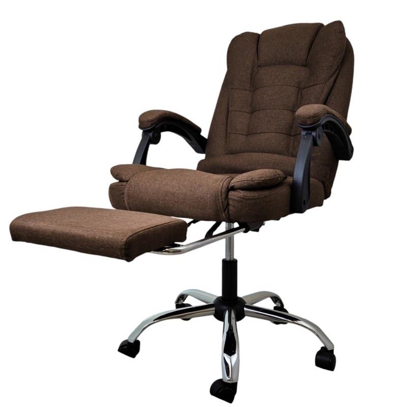 Офисное кресло BOSS КО22 Premium с подножкой Коричневый (17213) - фото 4 Офисное кресло BOSS КО22 Premium с подножкой Коричневый (17213) - фото 4