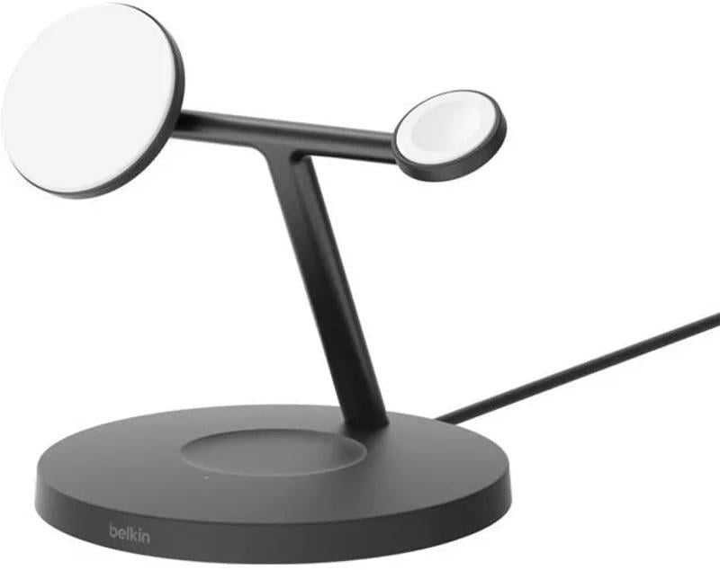 Зарядное устройство беспроводное Belkin 3в1 Magnetic Pad Qi2 15 Вт Черный (WIZ032KQBK)