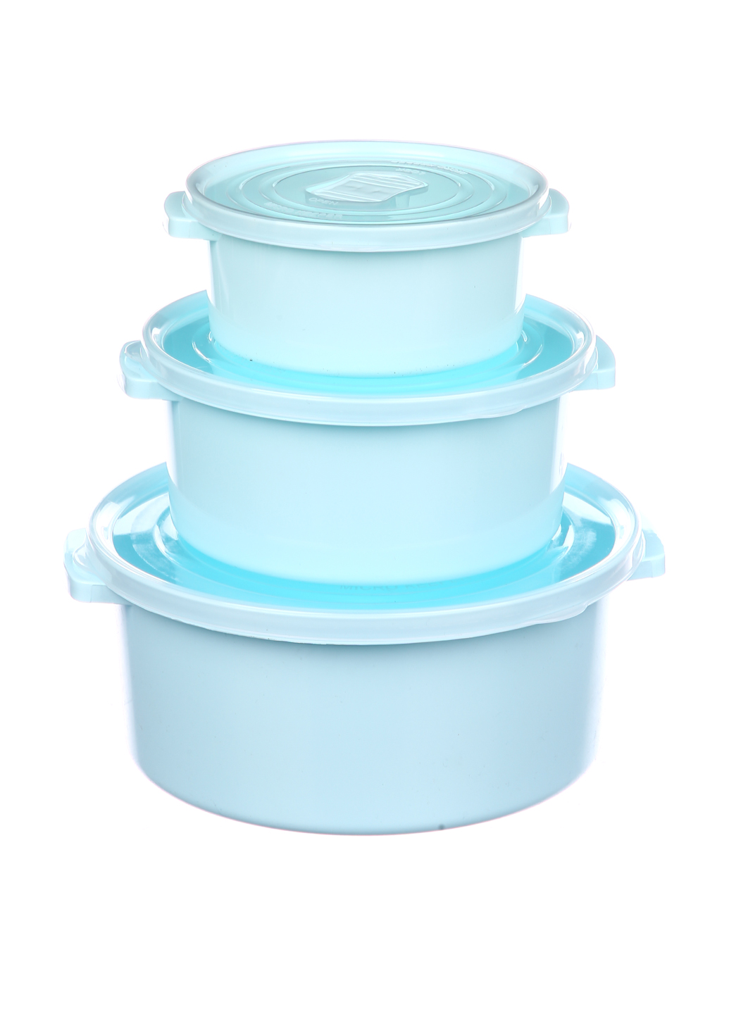 Набор круглых контейнеров Senyayla для СВЧ 3 предмета Ментоловый (2900-mt)