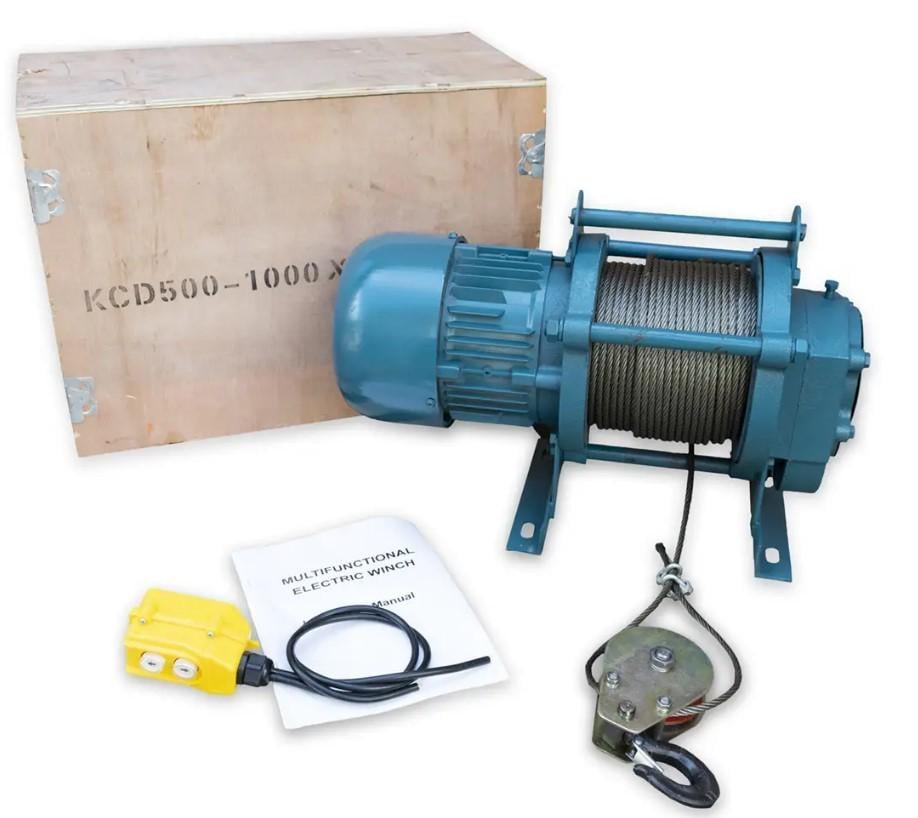 Лебідка електрична Kraissmann KCD 500/1000 100/50 м 380B (27308690)
