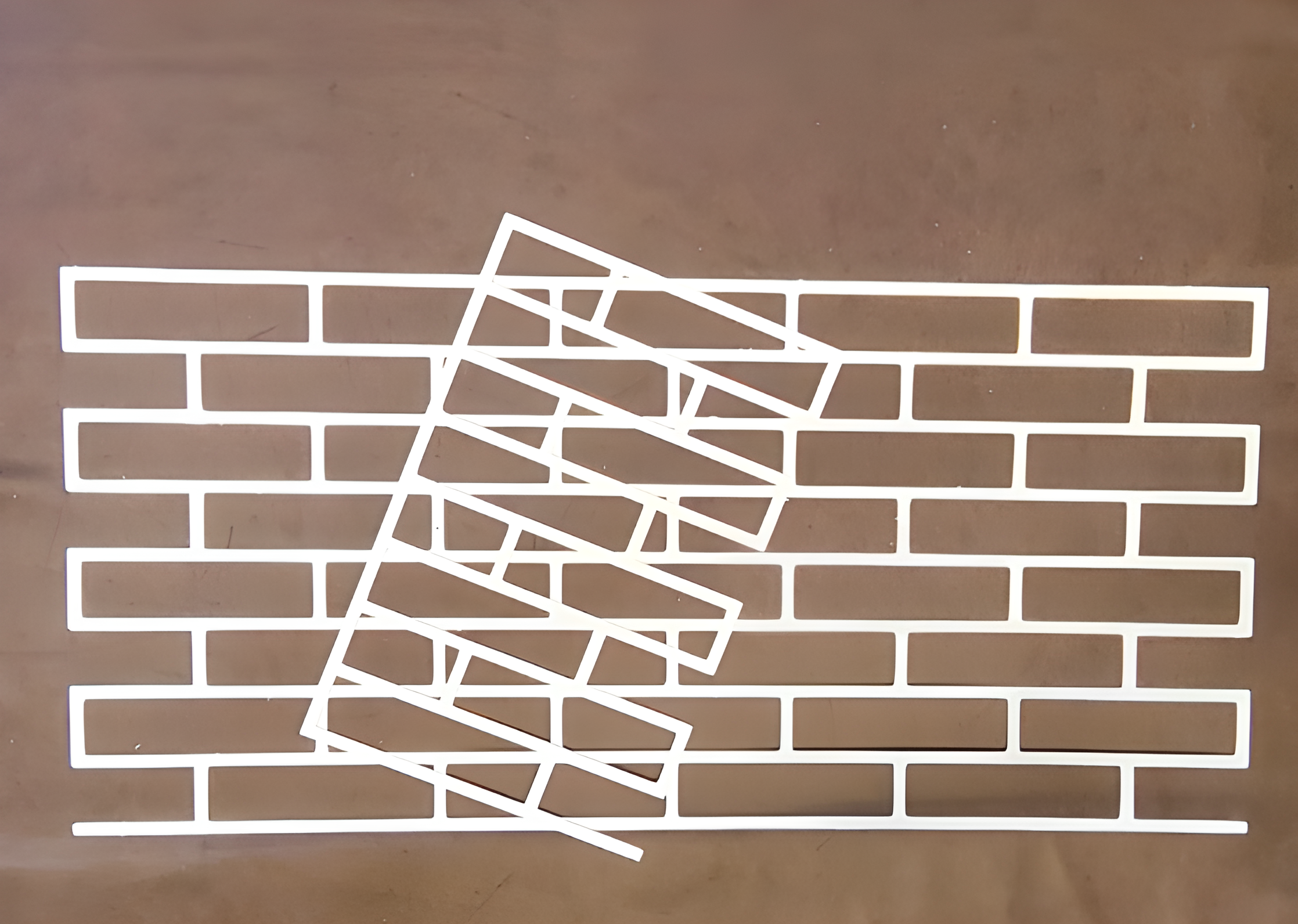 Комплект трафаретов для стен Dekorsten кирпич 180х45 мм (802).