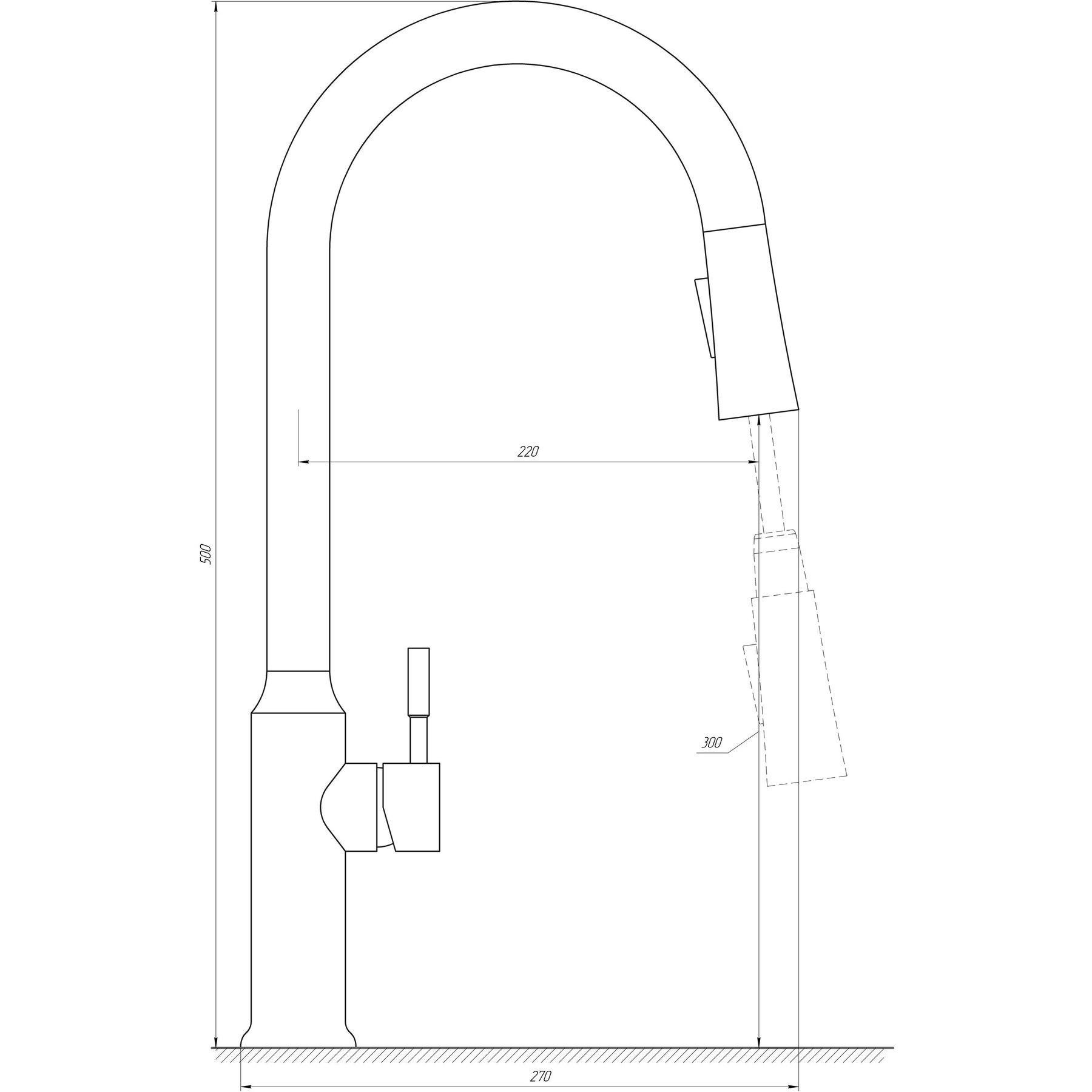 Змішувач для кухні Globus Lux Alpen SBT1-2033-GP (000026597) - фото 2