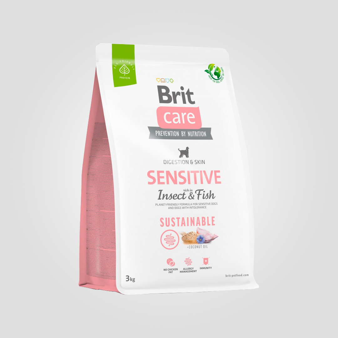 Корм сухой для собак Brit Care Sustainable Sensitive с чувствительным пищеварением рыба и насекомые 3 кг (20504561)