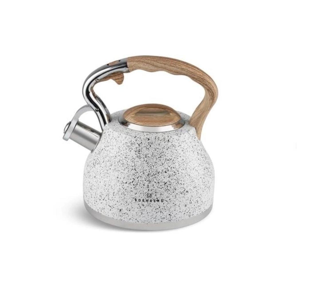 Чайник Edenberg EB-8843 со свистком нержавеющая сталь 3 л Белый (14541585)