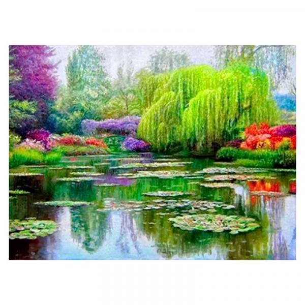 Алмазна мозаїка TK Group Казковий ставок 40х30 см з рамкою в коробці (GB77504-mt)