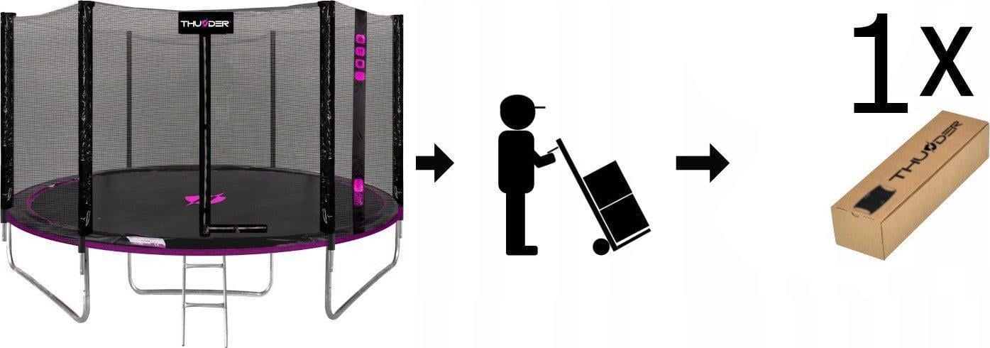 Батут Thunder OUTSIDE PRO с наружной сеткой 6 футов 183 см Черно-розовый (411144) - фото 8 Батут Thunder OUTSIDE PRO с наружной сеткой 6 футов 183 см Черно-розовый (411144) - фото 8