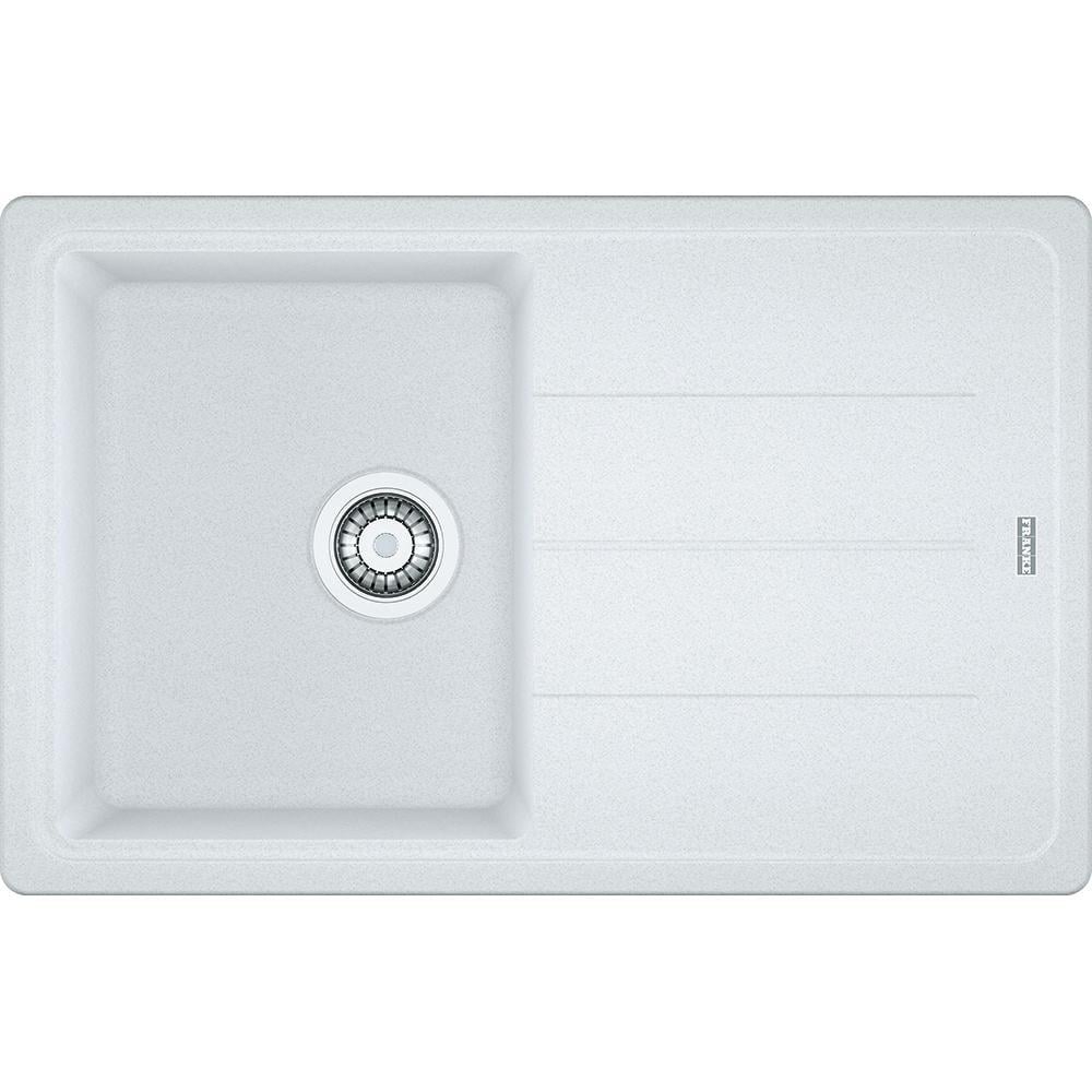 Мойка кухонная с крылом Franke Basis BFG 611-78 прямоугольная фрагранит 780х500 мм White (114.0258.042)