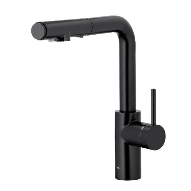 Змішувач для кухні KFA Armatura Duero Pure одноважільний Чорний матовий (TP-6623-114-81)