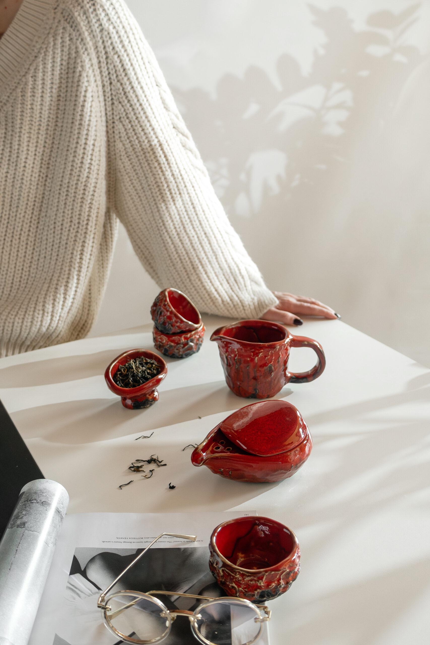 Набір для чайної церемонії Вулкан повний ручної роботи (TS-05) - фото 3 Набір для чайної церемонії Вулкан повний ручної роботи (TS-05) - фото 3