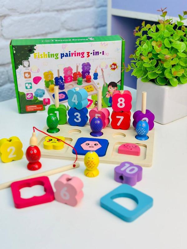 Іграшка розвиваюча Дощечка-сортер дерев'яна магнітна рибалка для розвитку дрібної моторики рук 1-3 роки (2795382750) Іграшка розвиваюча Дощечка-сортер дерев'яна магнітна рибалка для розвитку дрібної моторики рук 1-3 роки (2795382750)