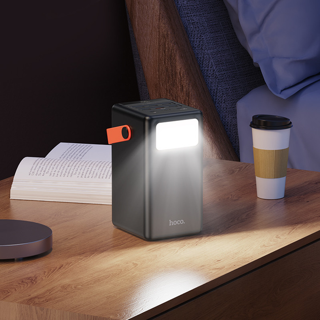 Павербанк зі швидкою зарядкою та ліхтарем Hoco 100000mAh J142/6USB/2Type-C/22,5W/PD20W Чорний - фото 9