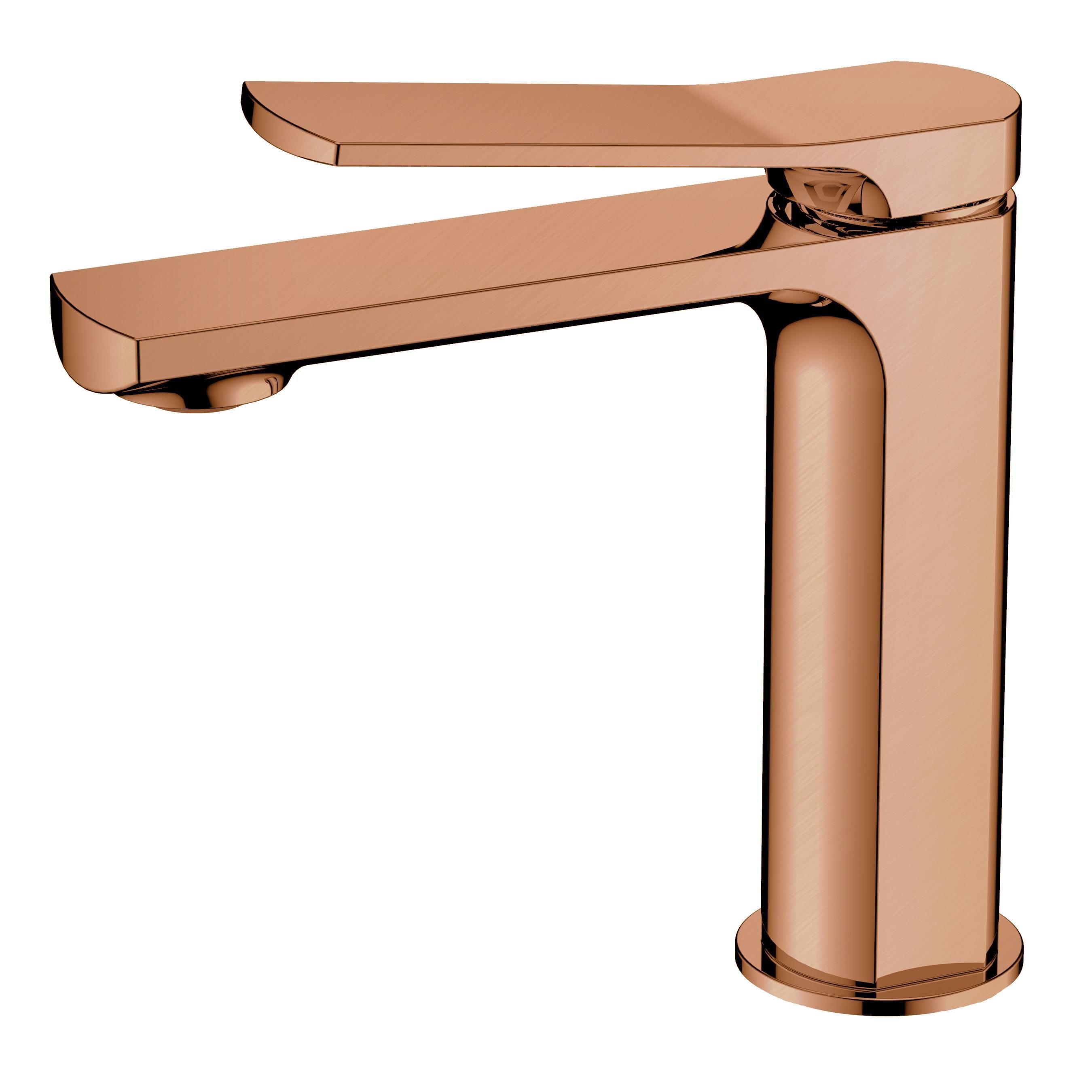 Смеситель для умывальника VOLLE SOLO 26 мм Cepillado Bronce (ANT-79385)