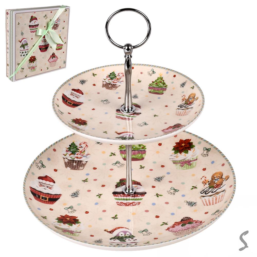 Фруктовница новогодняя Christmas R36249 2 овраг 15,5/23 см