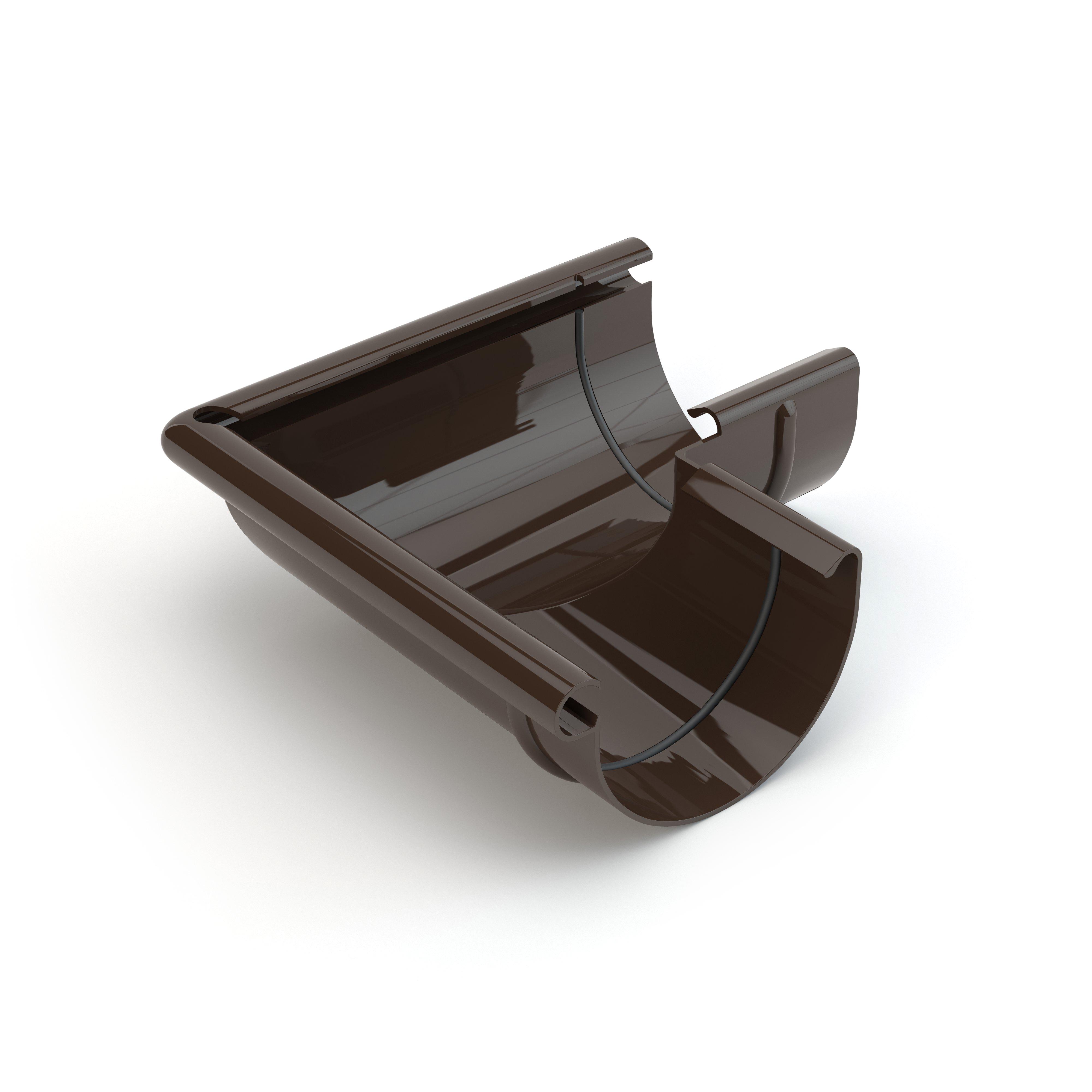 Кут ринви зовнішній Gamrat 90° 75 мм Темно-коричневий (315-124-180)