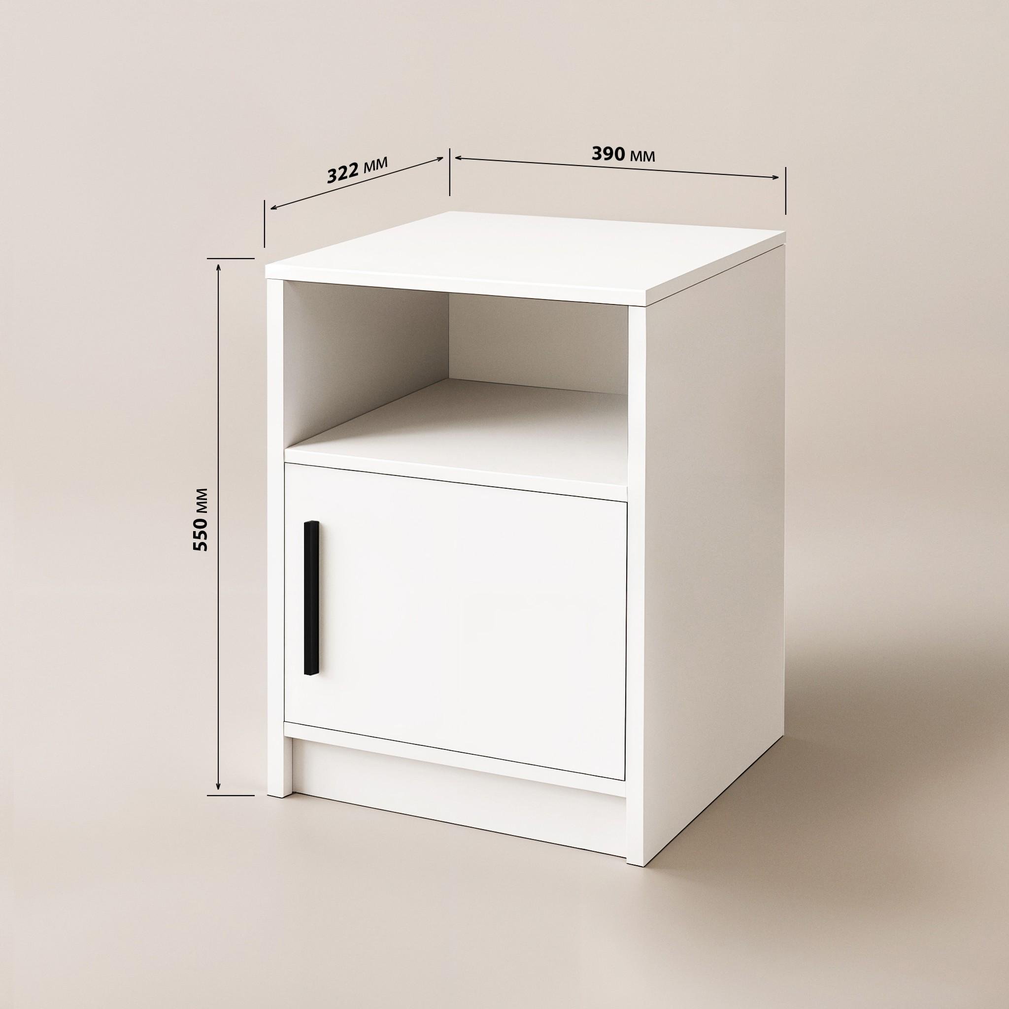 Тумба прикроватная Asti 390х322х590 мм Дуб Аппалачи/Антрацит - фото 4