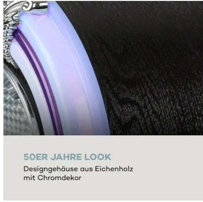 Стереосистема/музичний центр Auna Arizona DAB+/USB/DAB+/FM-радіо із підсвіткою (10038371) - фото 6