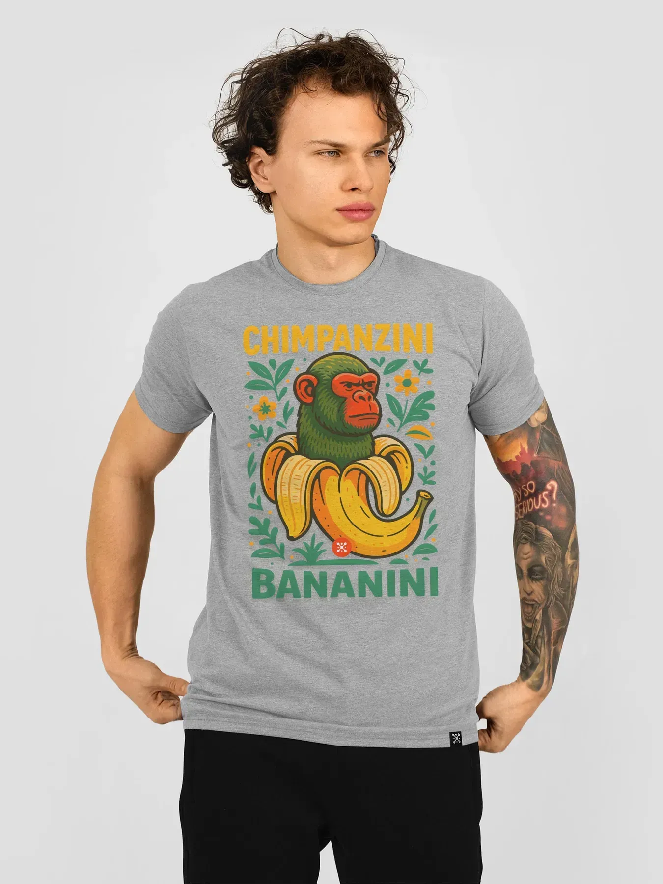 Футболка мужская Chimpanzini Bananini 2XL Серый (26992794)