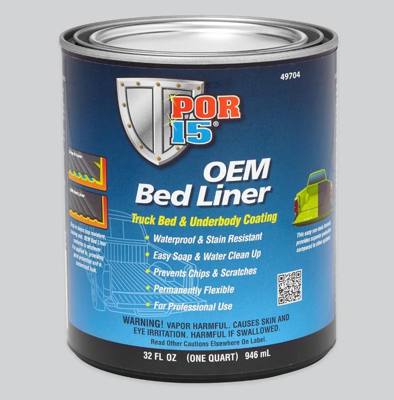 Краска POR15 OEM Bed Liner Q на водной основе для защиты метала структурированная 0,94 л Черный полуглянец