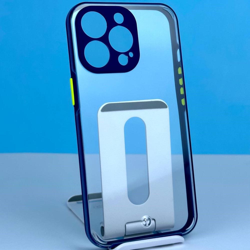 Накладка Totu Transparent з закритою камерою IPhone 11 Pro Max Синій