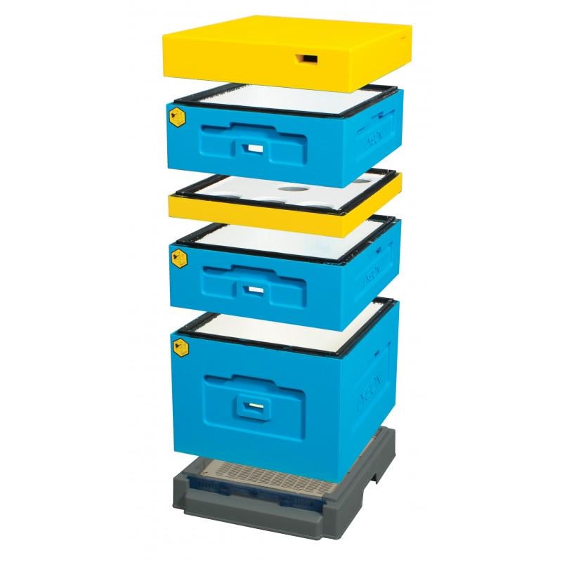 Вулик пінополістирольний Lyson Дадан на 10 рамок з пластиковим дном фарбований - фото 2 Вулик пінополістирольний Lyson Дадан на 10 рамок з пластиковим дном фарбований - фото 2