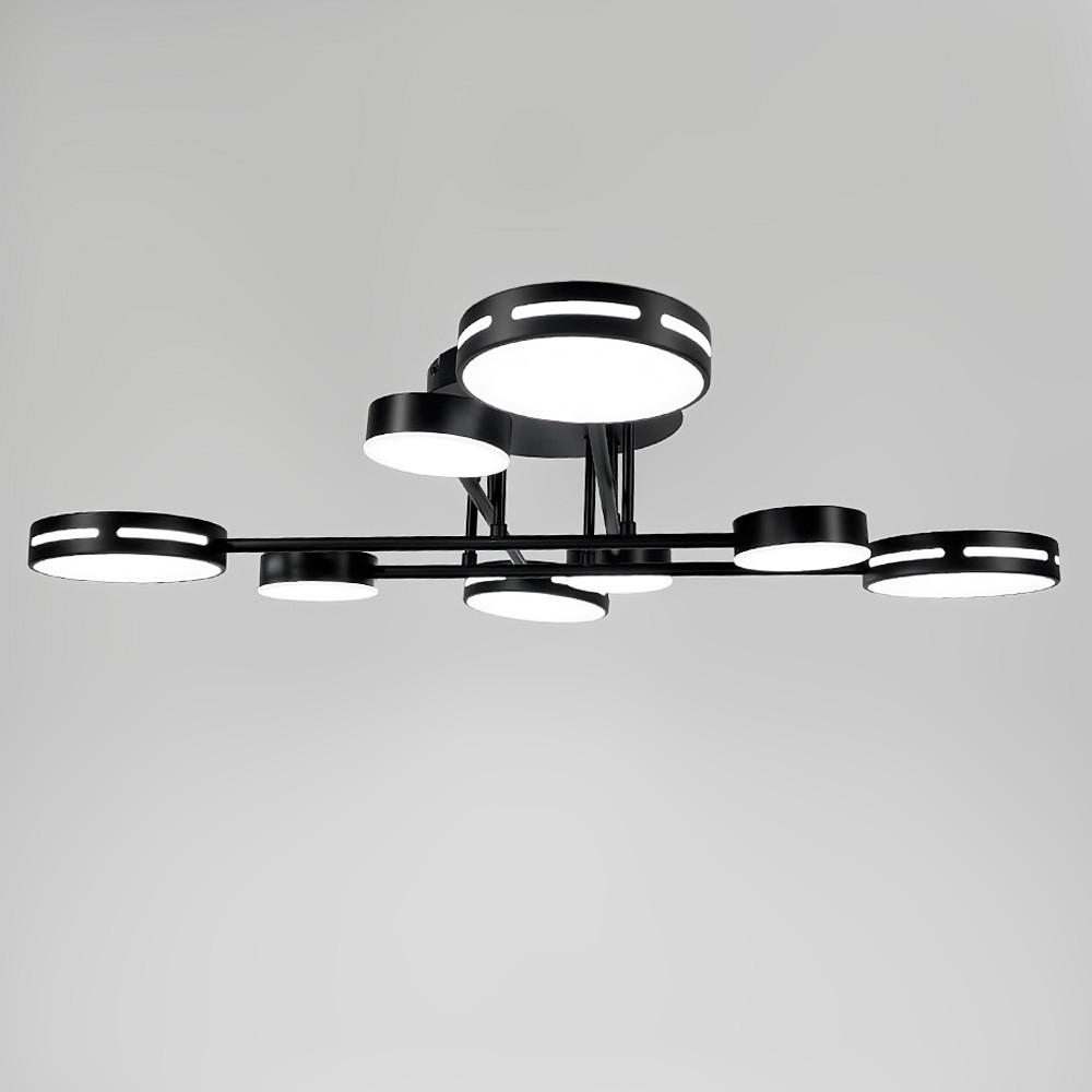 Люстра стельова на 4/4 світлових кругів Ø 80 см Чорний (77031/4/4 BK) - фото 3 Люстра стельова на 4/4 світлових кругів Ø 80 см Чорний (77031/4/4 BK) - фото 3