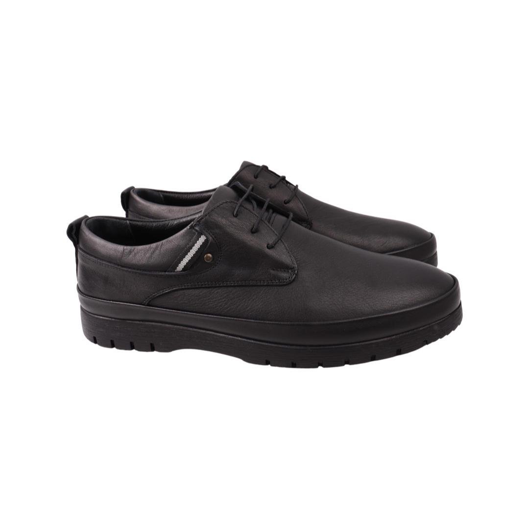 Туфли мужские Ridge из кожи р. 43 Черный (442-21DTC)