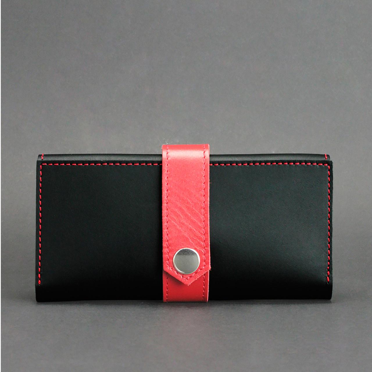 Портмоне шкіряне жіноче 3.0 Чорний/Червоний (A-026108)