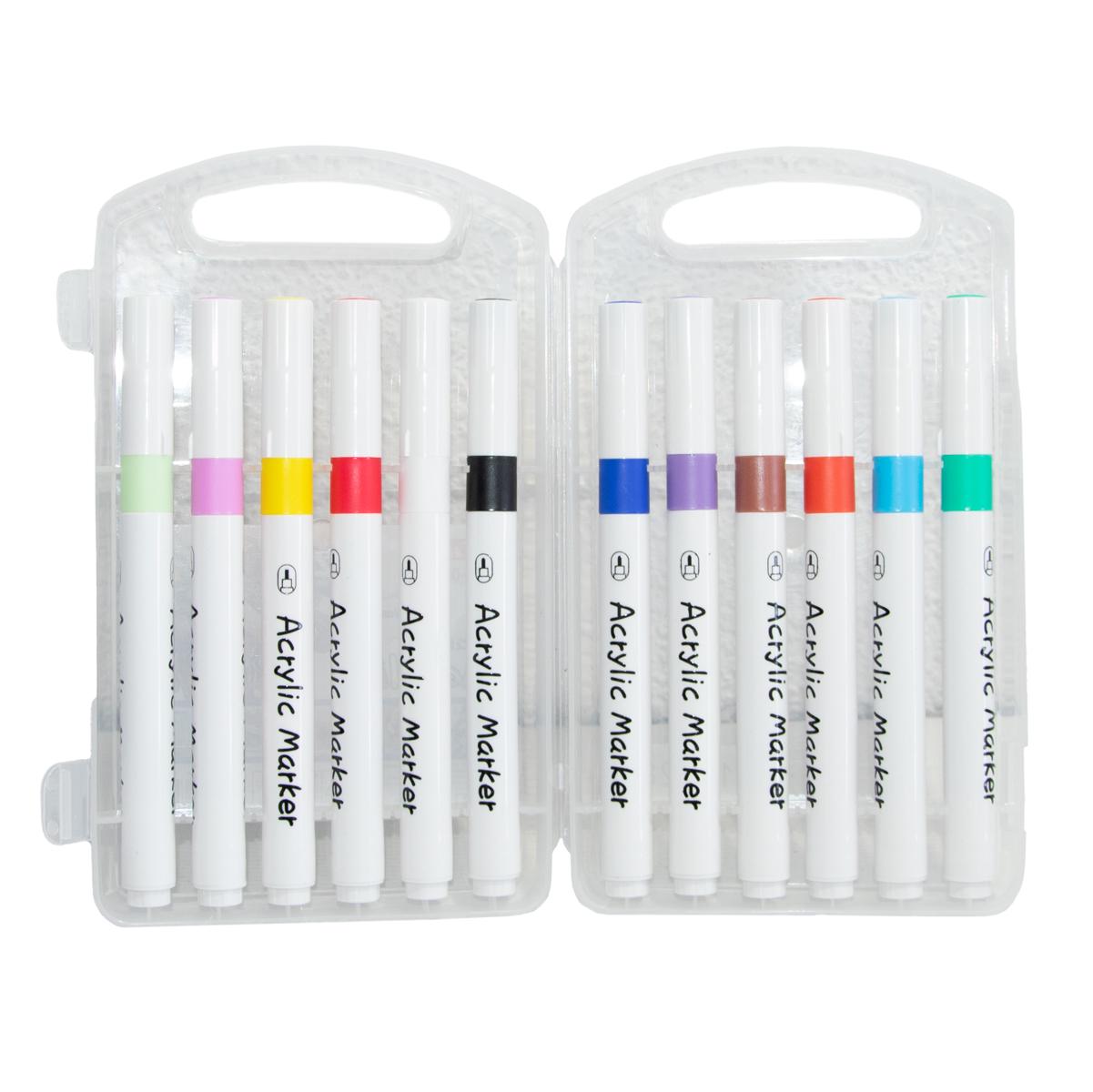 Маркеры акриловые Marker Acrylic Yulin Y-04-12 12 шт. (1010886-White-12) - фото 3 Маркеры акриловые Marker Acrylic Yulin Y-04-12 12 шт. (1010886-White-12) - фото 3